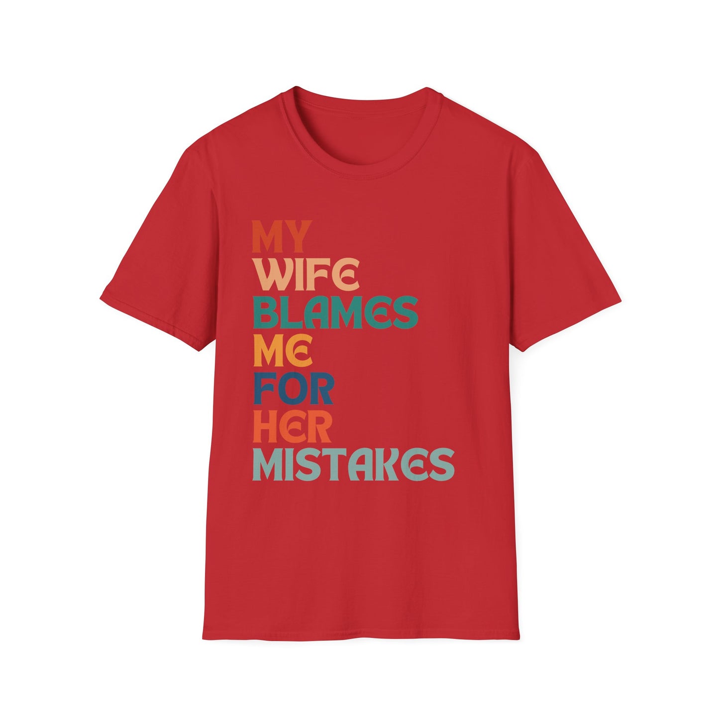 Retro Wife Blaming T-Shirt, Blame Game Tee, Vintage Spouse Accusation Top, Retro Shirt, Funny Marriage Relationship Gift, Couples Humor