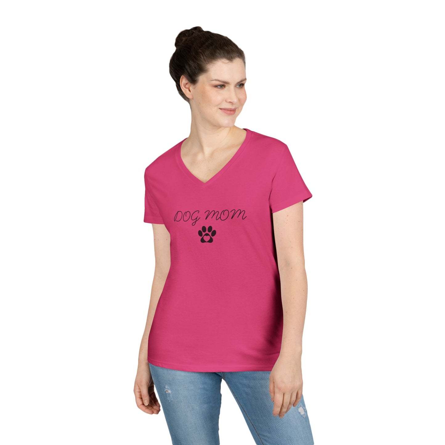 Dog Mom V-Neck T-Shirt