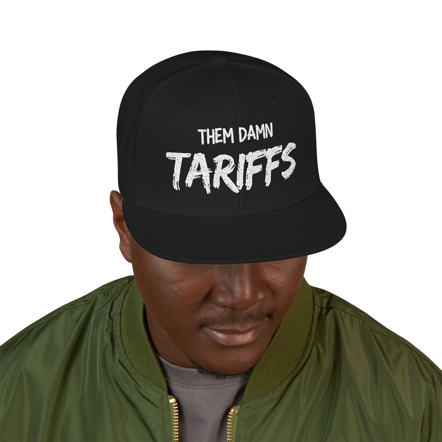 Them Damn Tariffs Embroidered Snapback Hat