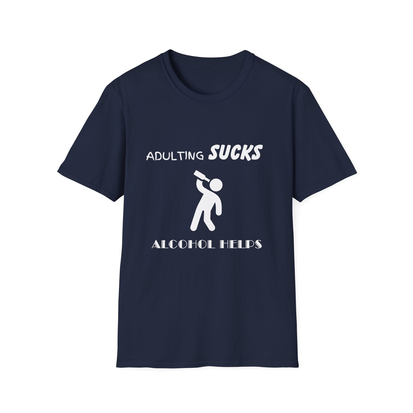 Adulting Sucks Alcohol Helps Shirt, Adult Humor T-Shirt, Sarcastic Gift, Hilarious Tee for Adults, Drinking Shirt, Alcohol, Beer Shirt