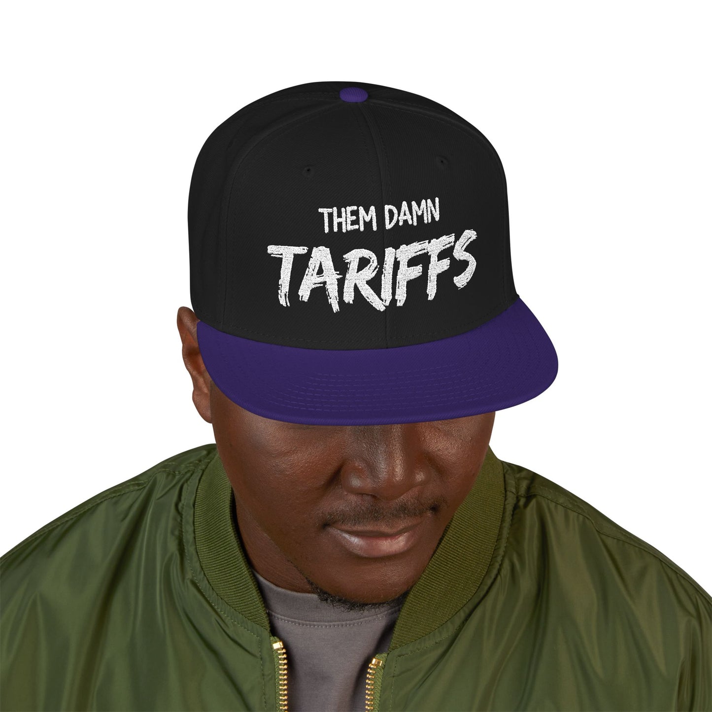 Them Damn Tariffs Embroidered Snapback Hat
