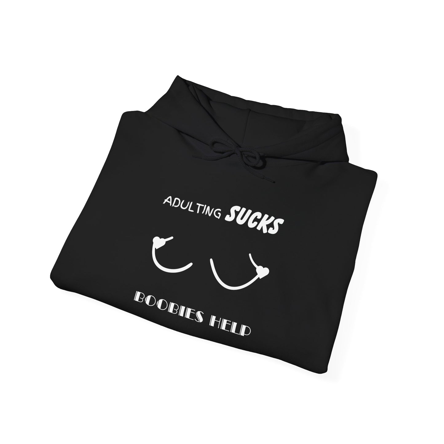 Adulting Sucks Boobies Help Hoodie, Funny Adulting Sweatshirt, Adulthood Humor Jumper, Boobies Make Things Better, Unisex Hooded Sweater