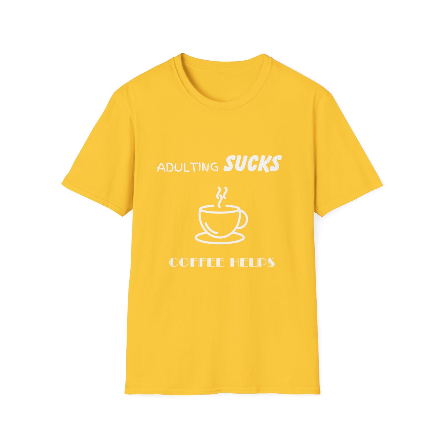Adulting Sucks Coffee Helps Shirt, Funny Adult Humor T-Shirt, Sarcastic Gift, Hilarious Tee for Adults, Comedic Shirt for Stress Relief
