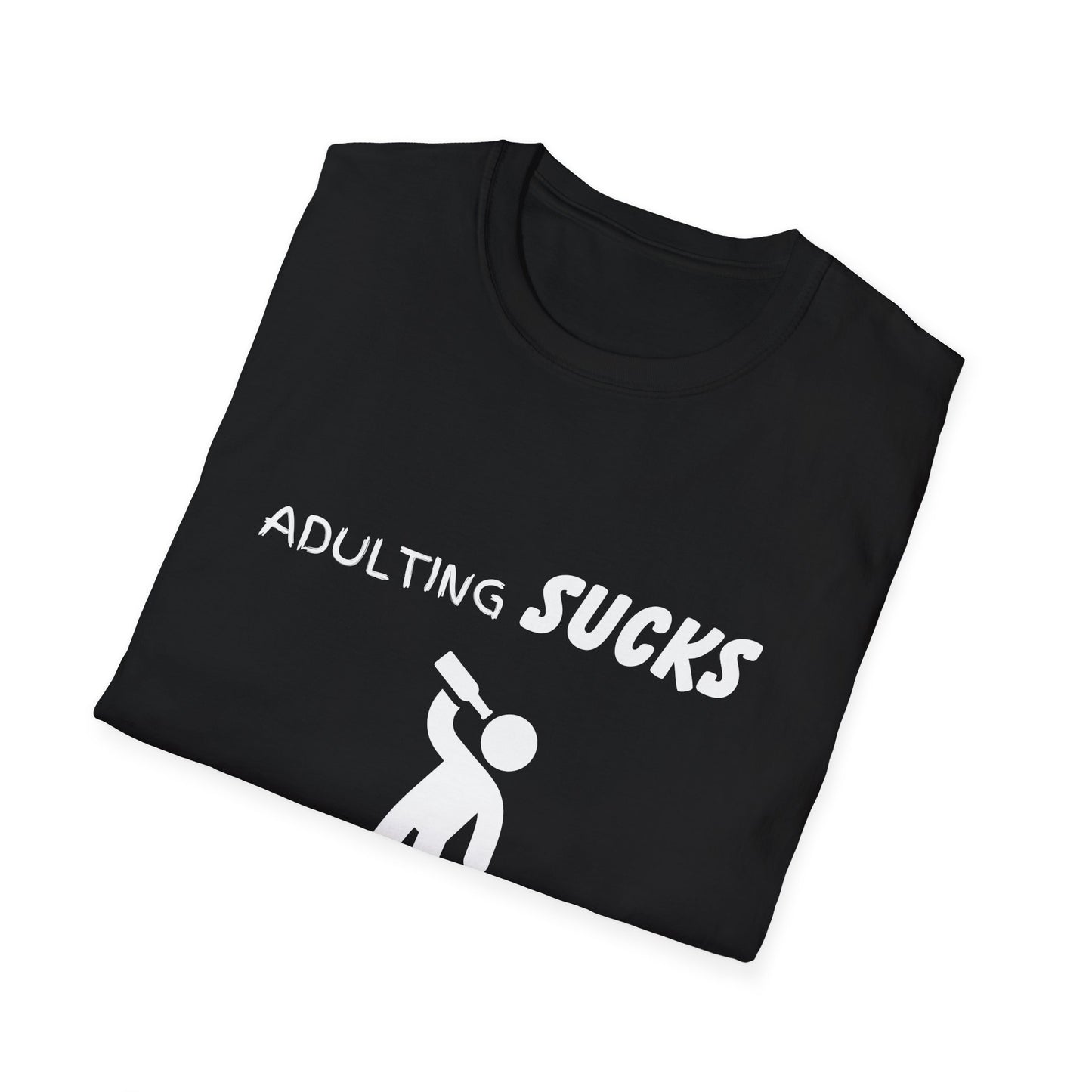 Adulting Sucks Alcohol Helps Shirt, Adult Humor T-Shirt, Sarcastic Gift, Hilarious Tee for Adults, Drinking Shirt, Alcohol, Beer Shirt