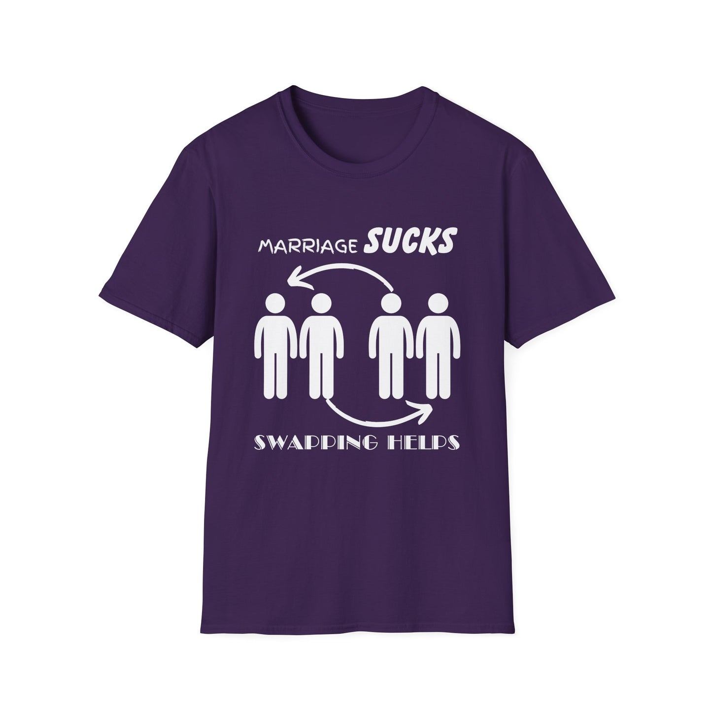 Marriage Sucks Swapping Helps Shirt, Adult Humor T-Shirt, Sarcastic Gift, Hilarious Tee for Adults, LGBT, LGBTQIA+, Gay Shirt, Funny Tee