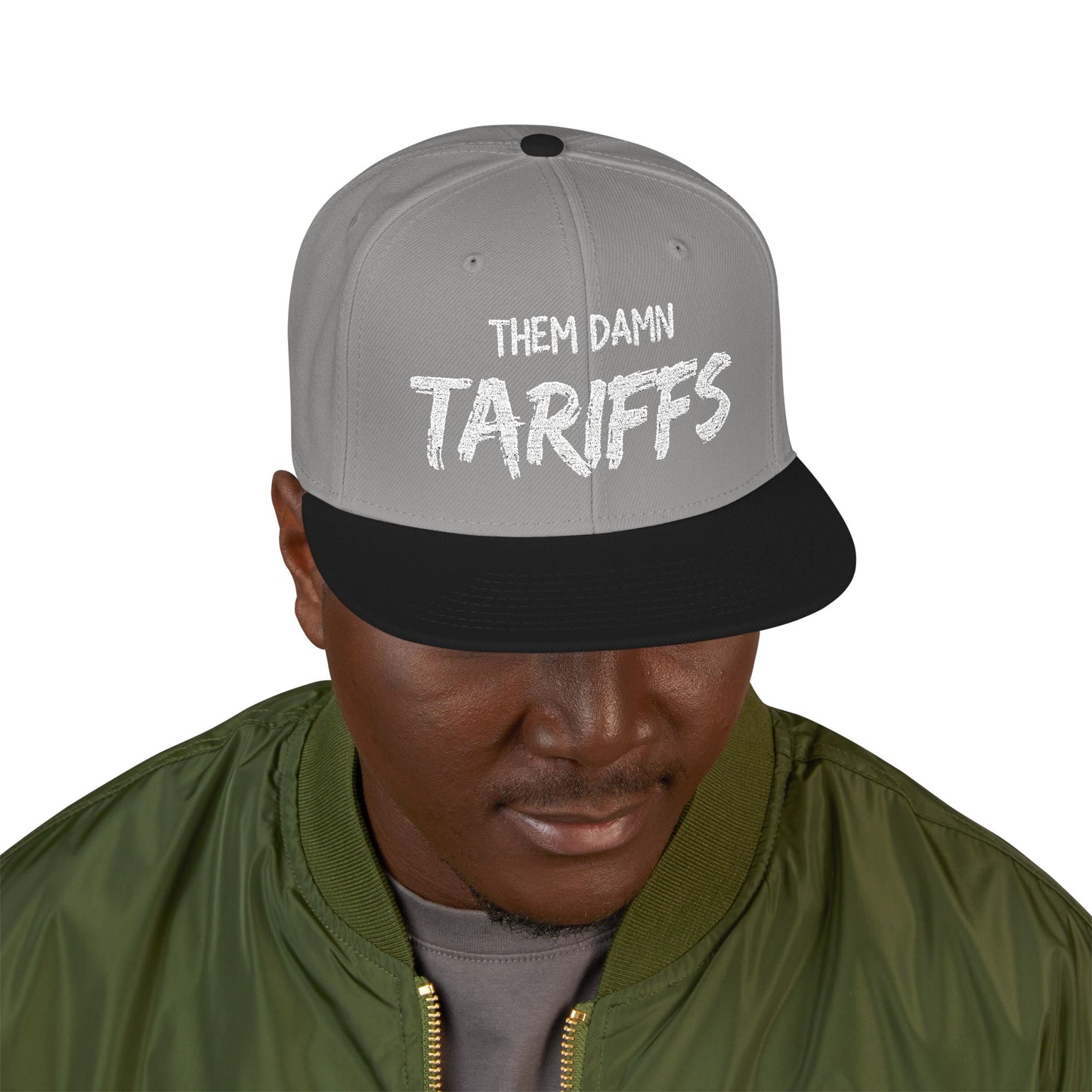 Them Damn Tariffs Embroidered Snapback Hat