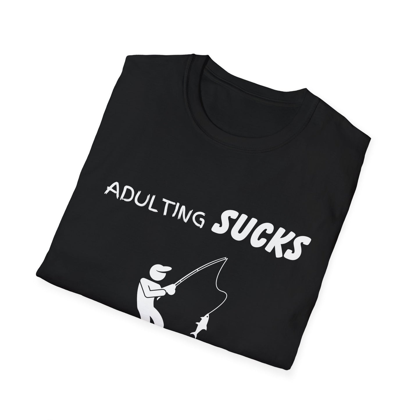 Adulting Sucks Fishing Helps T-Shirt