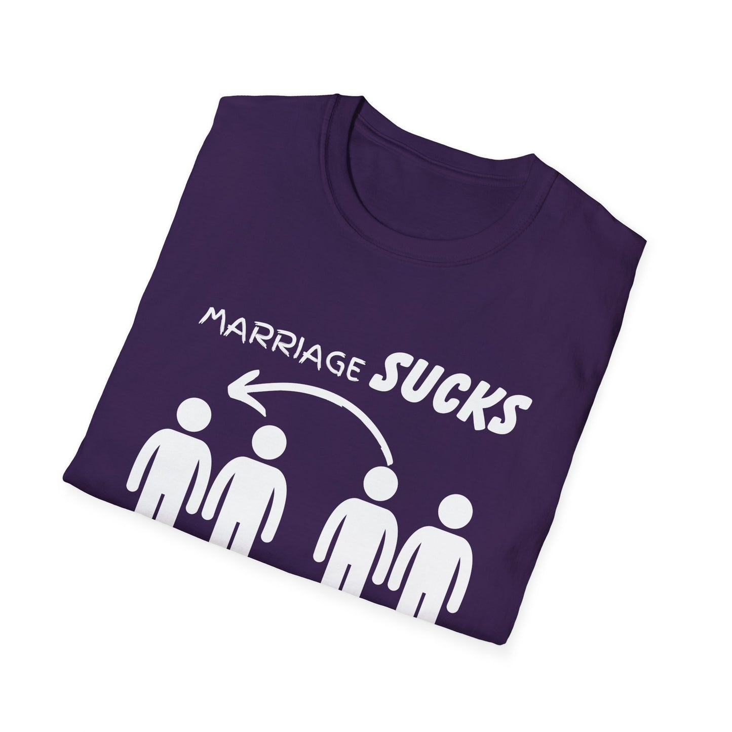 Marriage Sucks Swapping Helps Shirt, Adult Humor T-Shirt, Sarcastic Gift, Hilarious Tee for Adults, LGBT, LGBTQIA+, Gay Shirt, Funny Tee