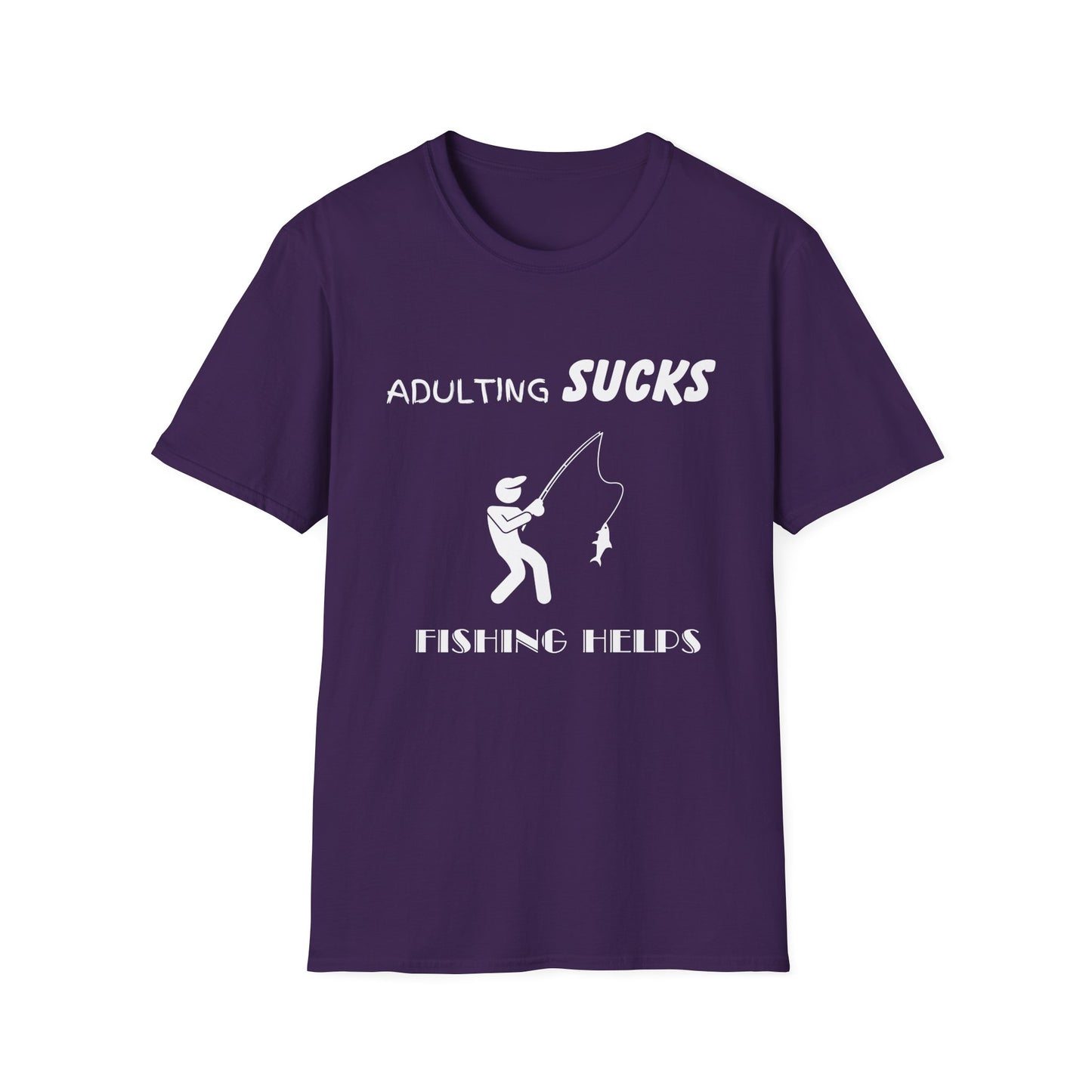 Adulting Sucks Fishing Helps T-Shirt