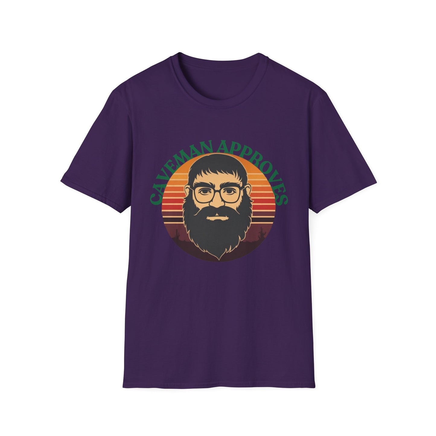 Caveman Approves T-Shirt, Funny Graphic Tee, Vintage Humor Shirt, Unisex Softstyle Tee, Sarcastic Caveman Shirt, Sophisticated Caveman