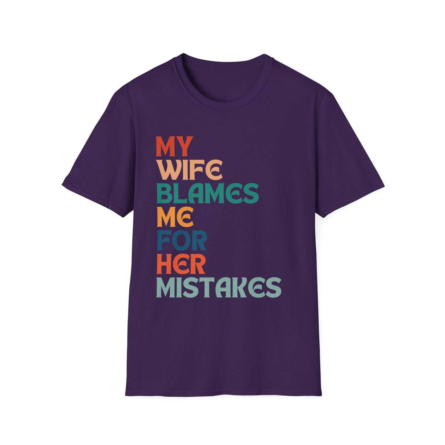 Retro Wife Blaming T-Shirt, Blame Game Tee, Vintage Spouse Accusation Top, Retro Shirt, Funny Marriage Relationship Gift, Couples Humor