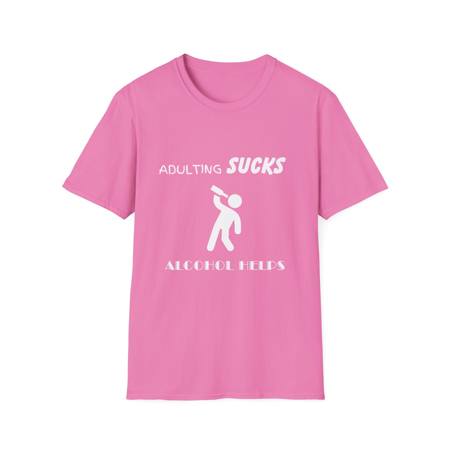 Adulting Sucks Alcohol Helps Shirt, Adult Humor T-Shirt, Sarcastic Gift, Hilarious Tee for Adults, Drinking Shirt, Alcohol, Beer Shirt
