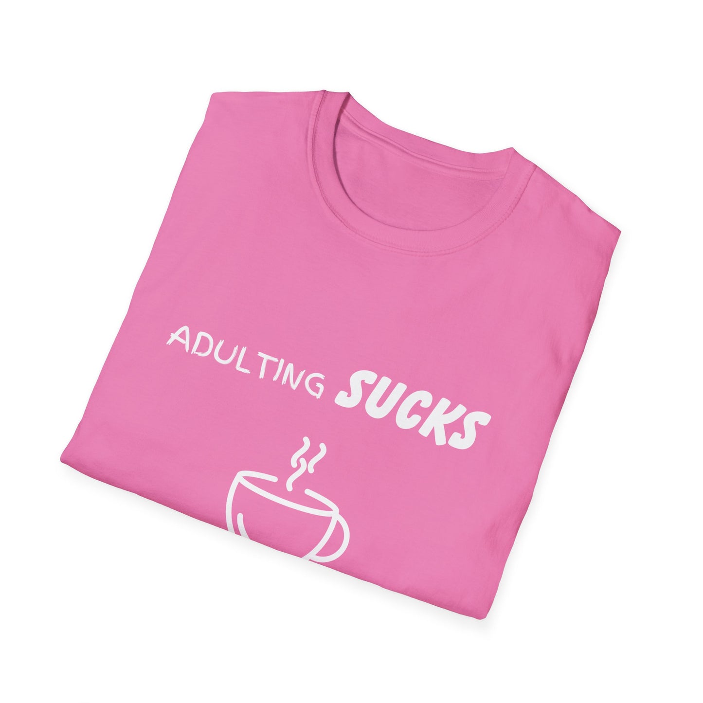 Adulting Sucks Coffee Helps Shirt, Funny Adult Humor T-Shirt, Sarcastic Gift, Hilarious Tee for Adults, Comedic Shirt for Stress Relief