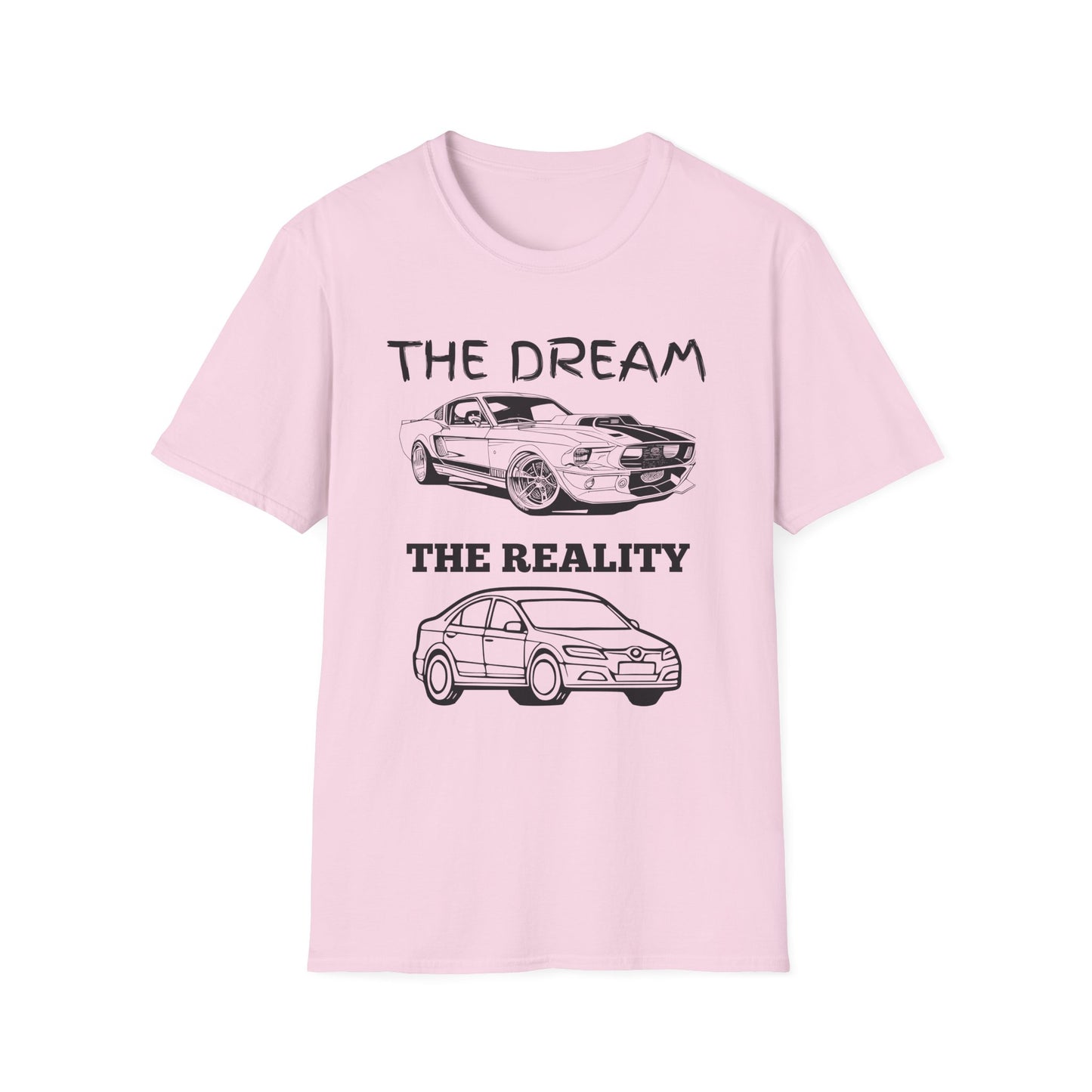 Sports Car Shirt, Dream vs Reality Tee, Unisex Graphic Tshirt, Lightweight Tee for Men and Women, Gift For Men, Cart Enthusiast Shirt