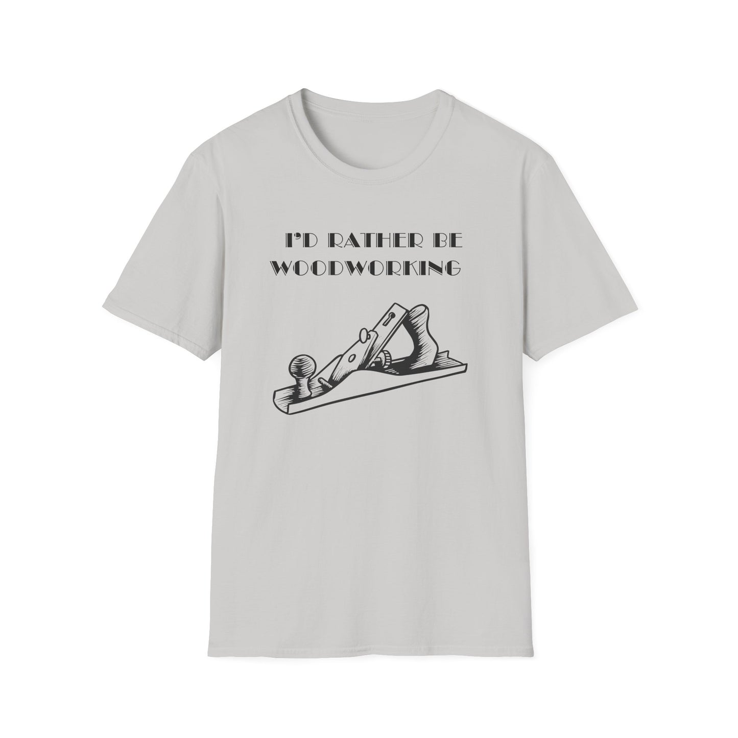 I'd Rather Be Woodworking Unisex Softstyle T-Shirt, Funny Woodworking Shirt, Stress Relief Tee, Woodworker Gift, Life Challenges Top