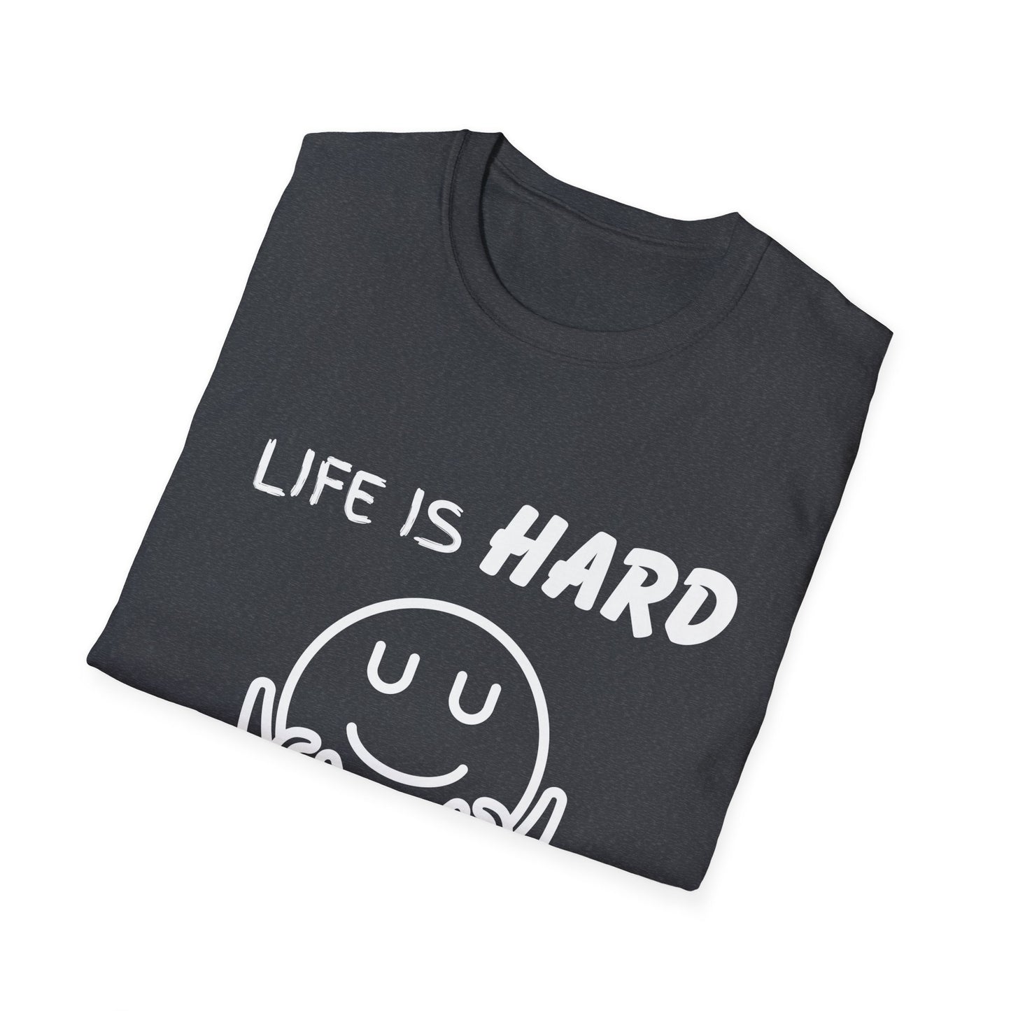 Life Is Hard Meditation Helps Unisex T-Shirt, Yoga Tee, Mindfulness Shirt, Stress Relief Top, Zen Clothing, Relaxation Apparel, Yogi Tee