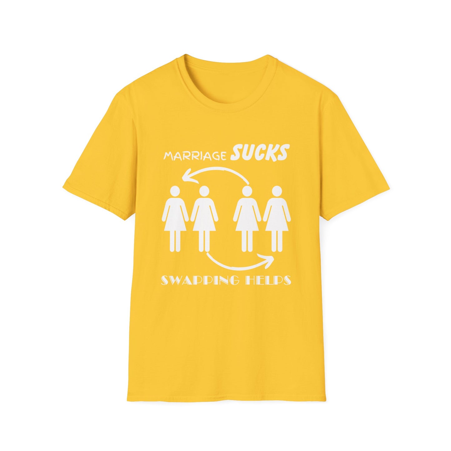 Marriage Sucks Swapping Helps Shirt, Adult Humor T-Shirt, Sarcastic Gift, Hilarious Tee for Adults, LGBT, LGBTQIA+, Lesbian Shirt, Funny Tee