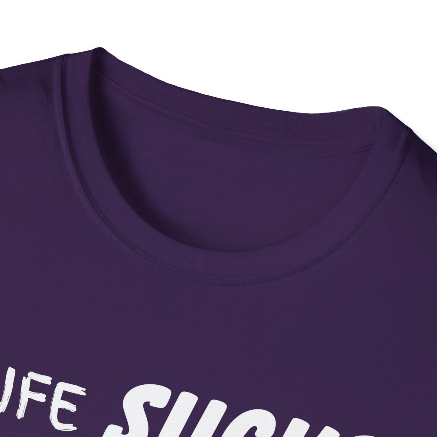 Life Sucks Golf Helps Unisex Softstyle T-Shirt, Funny Golfing Tee, Golf Lover Gift, Sarcastic Shirt, Golf Humor, Men Women Apparel, Outdoors