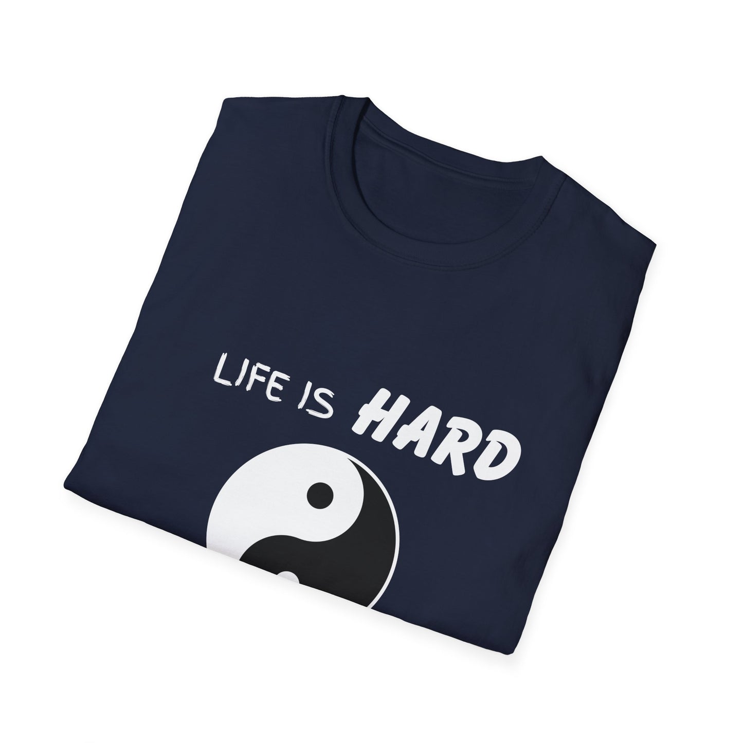 Life Is Hard Balance Helps T-Shirt, Life Balance Tee, Positive Quote Shirt, Relaxation Tee, Stress Relief Top, Yin Yang Shirt, Ying Yang Tee