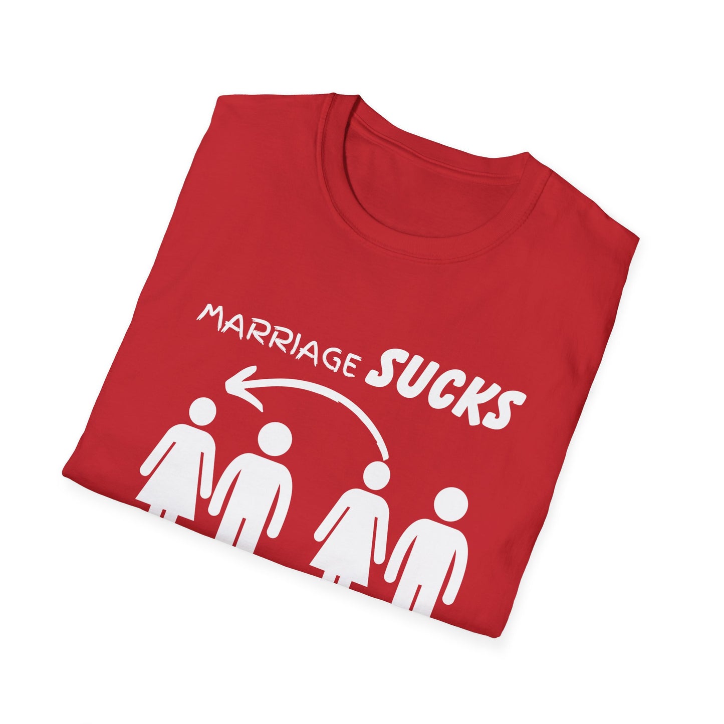 Marriage Sucks Swapping Helps Shirt, Adult Humor T-Shirt, Sarcastic Gift, Hilarious Tee for Adults, LGBT, LGBTQIA+