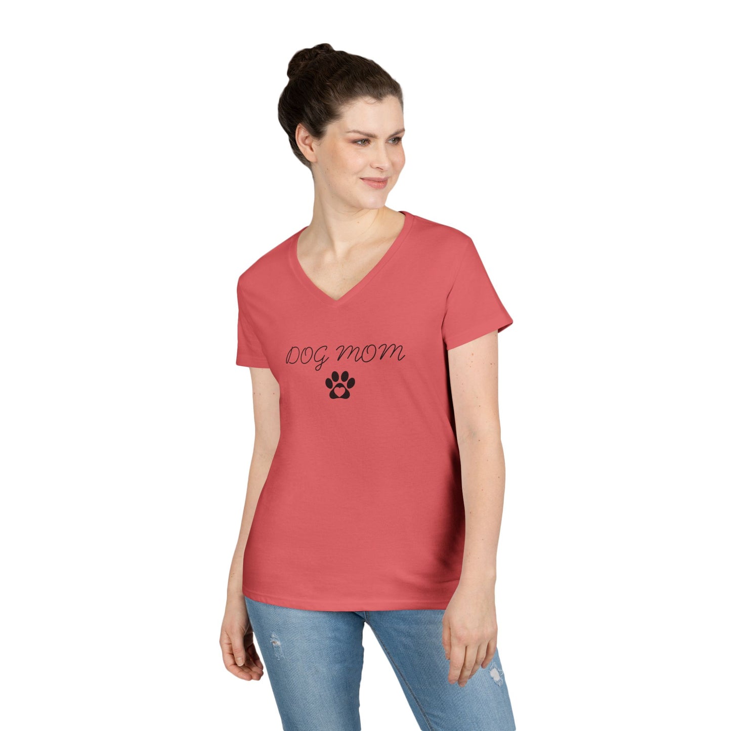 Dog Mom V-Neck T-Shirt