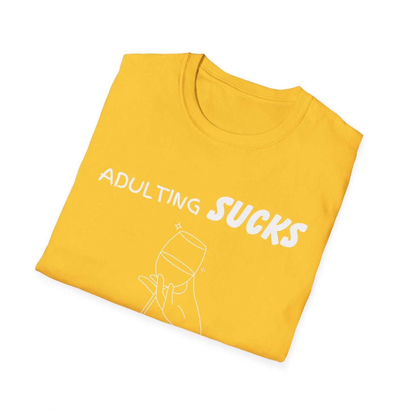 Adulting Sucks Wine Helps Shirt, Adult Humor T-Shirt, Sarcastic Gift, Hilarious Tee for Adults, Drinking Shirt, Alcohol, Wine Shirt