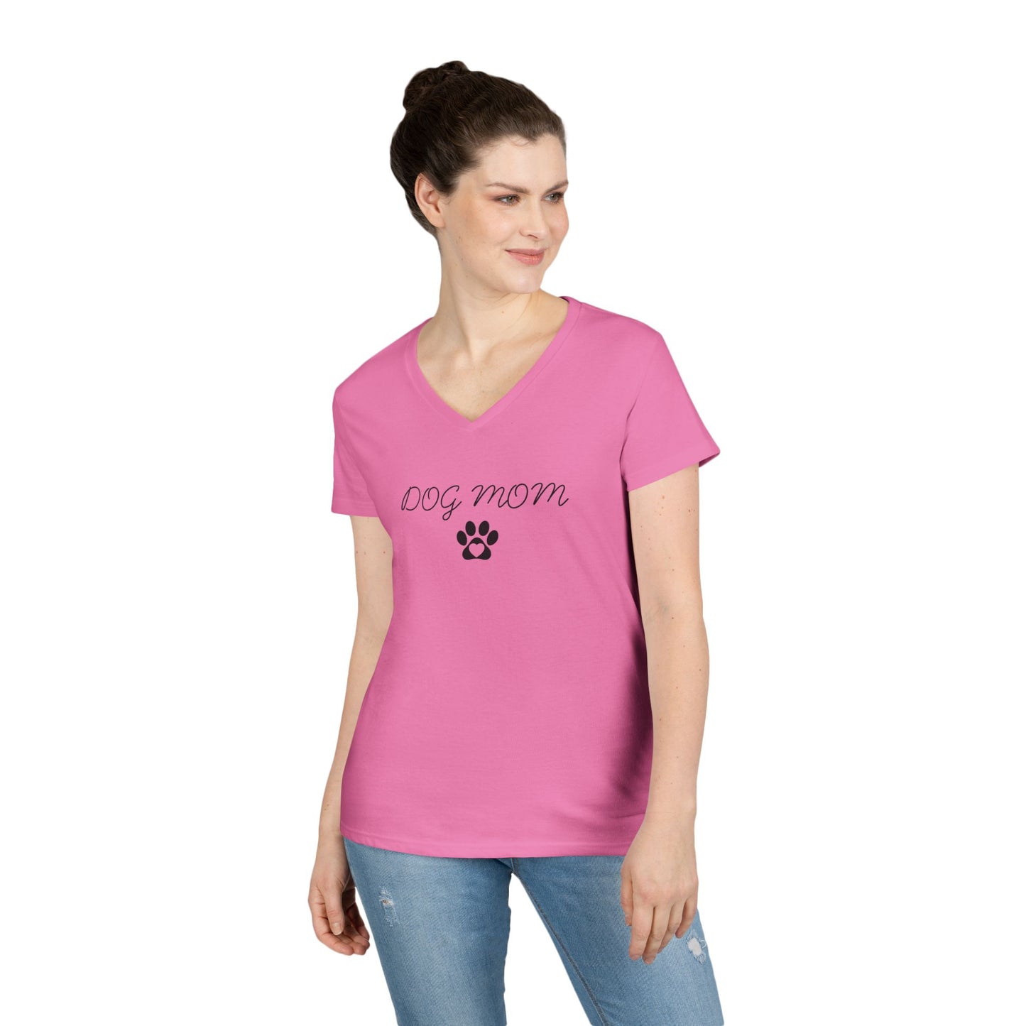 Dog Mom V-Neck T-Shirt