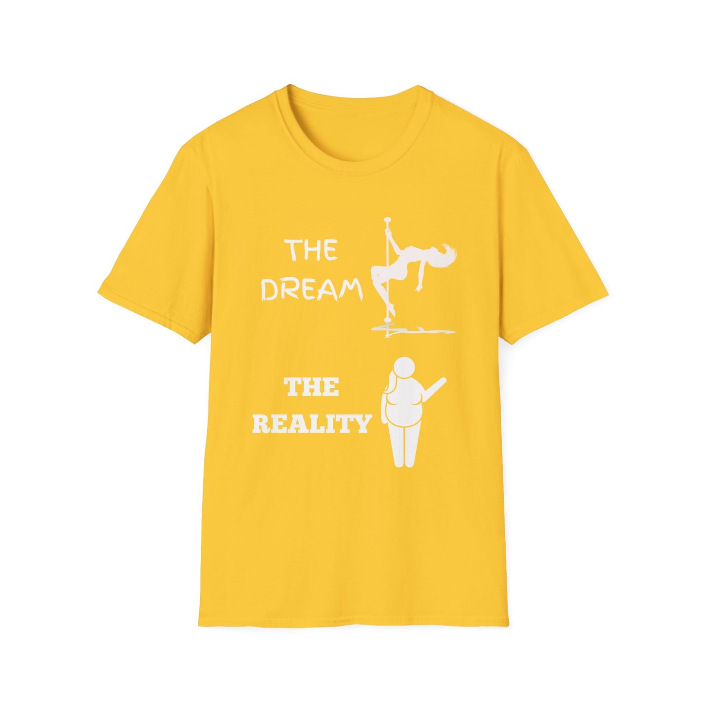 Dream Vs Reality Men's T-Shirt, Funny Graphic Tee, Humorous Shirt, Boyfriend Gift, Sarcastic Shirt, Husband Gift, Gifts For Men, Adult Humor