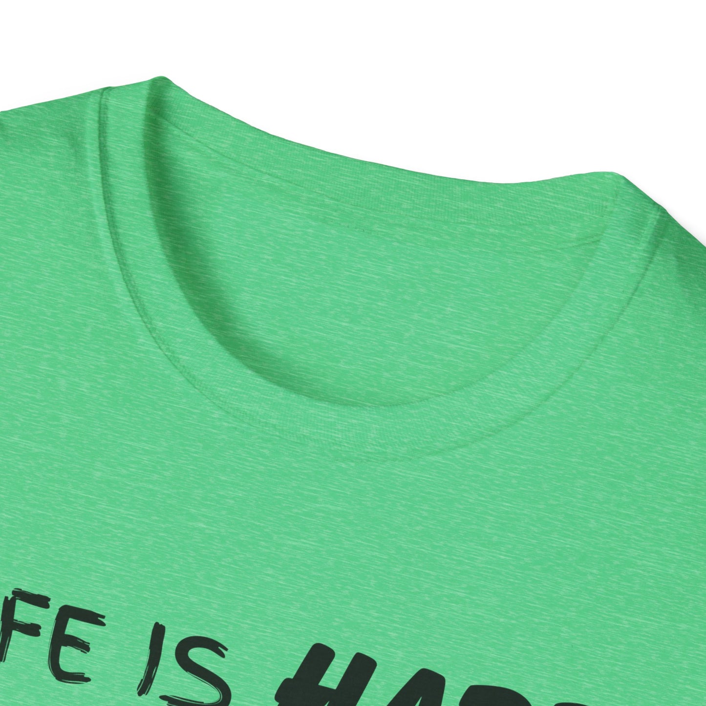 Life Is Hard Woodworking Helps Unisex Softstyle T-Shirt, Funny Woodworking Shirt, Stress Relief Tee, Woodworker Gift, Life Challenges Top