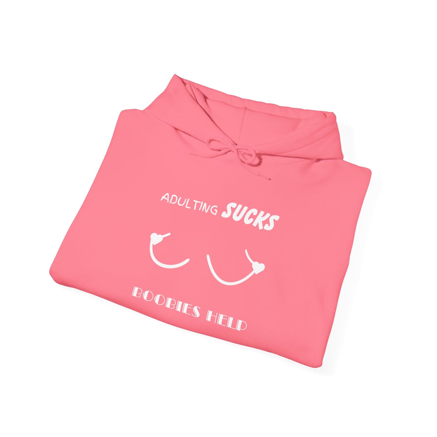 Adulting Sucks Boobies Help Hoodie, Funny Adulting Sweatshirt, Adulthood Humor Jumper, Boobies Make Things Better, Unisex Hooded Sweater