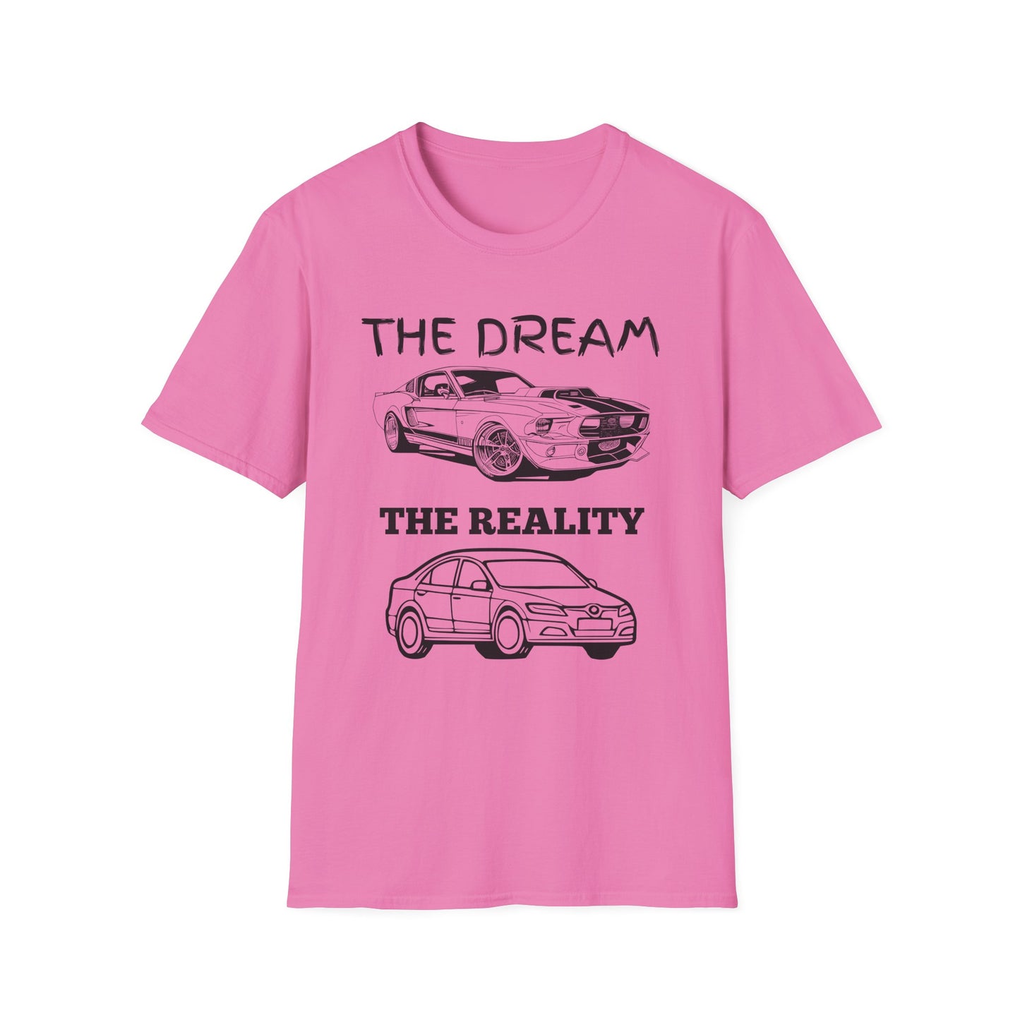 Sports Car Shirt, Dream vs Reality Tee, Unisex Graphic Tshirt, Lightweight Tee for Men and Women, Gift For Men, Cart Enthusiast Shirt