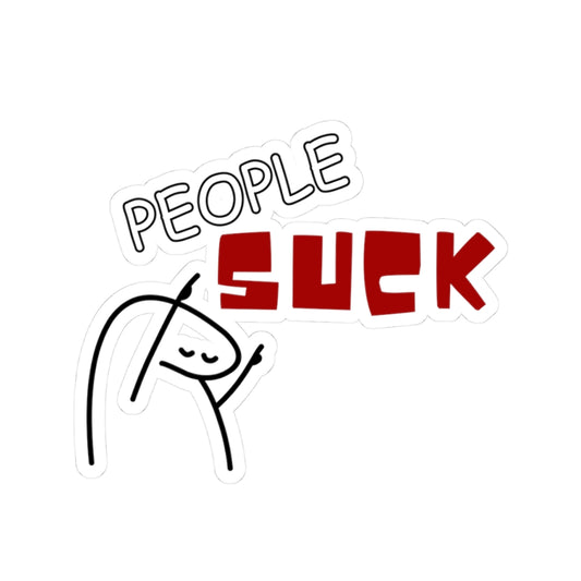 People Suck Kiss-Cut Sticker