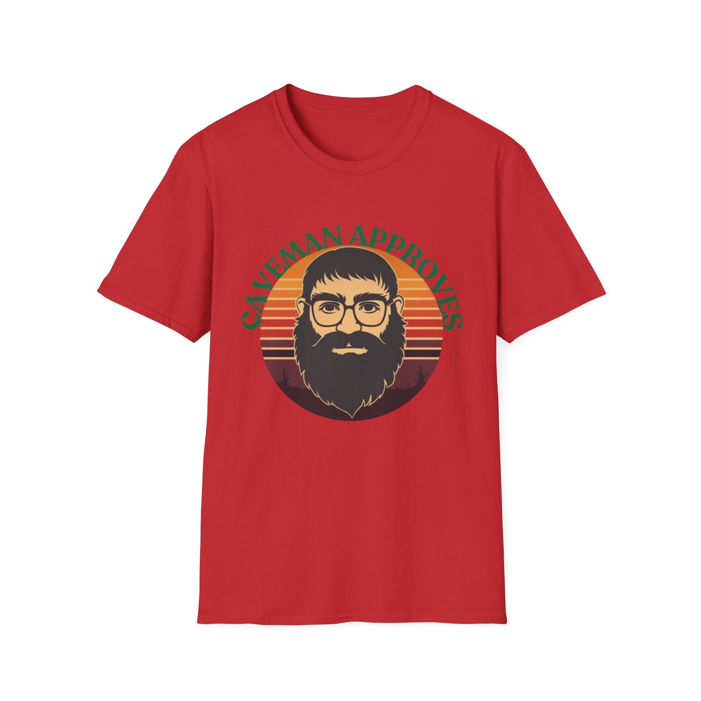 Caveman Approves T-Shirt, Funny Graphic Tee, Vintage Humor Shirt, Unisex Softstyle Tee, Sarcastic Caveman Shirt, Sophisticated Caveman