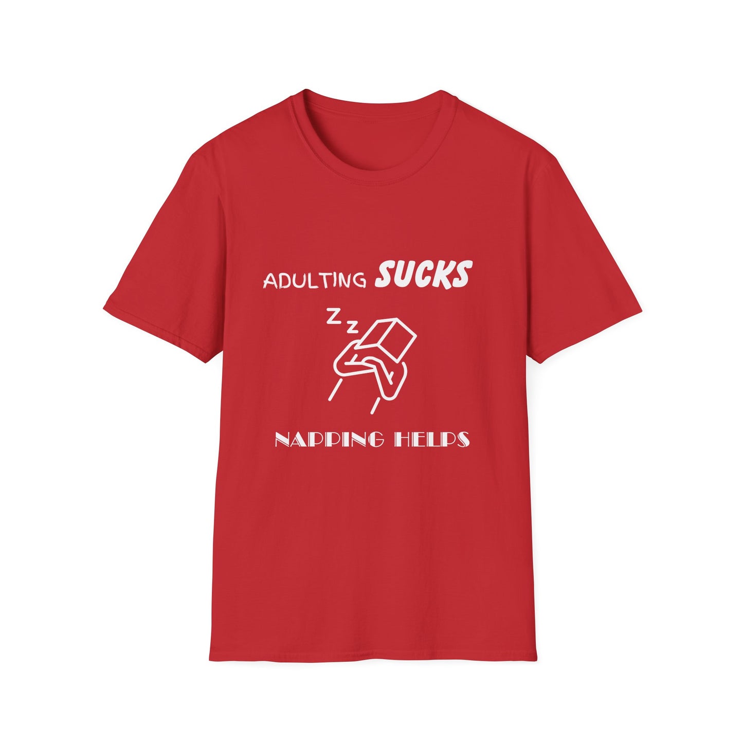 Adulting Sucks Napping Helps Shirt, Adult Humor T-Shirt, Sarcastic Gift, Hilarious Tee for Adults, Comedic Shirt for Stress Relief, Napping