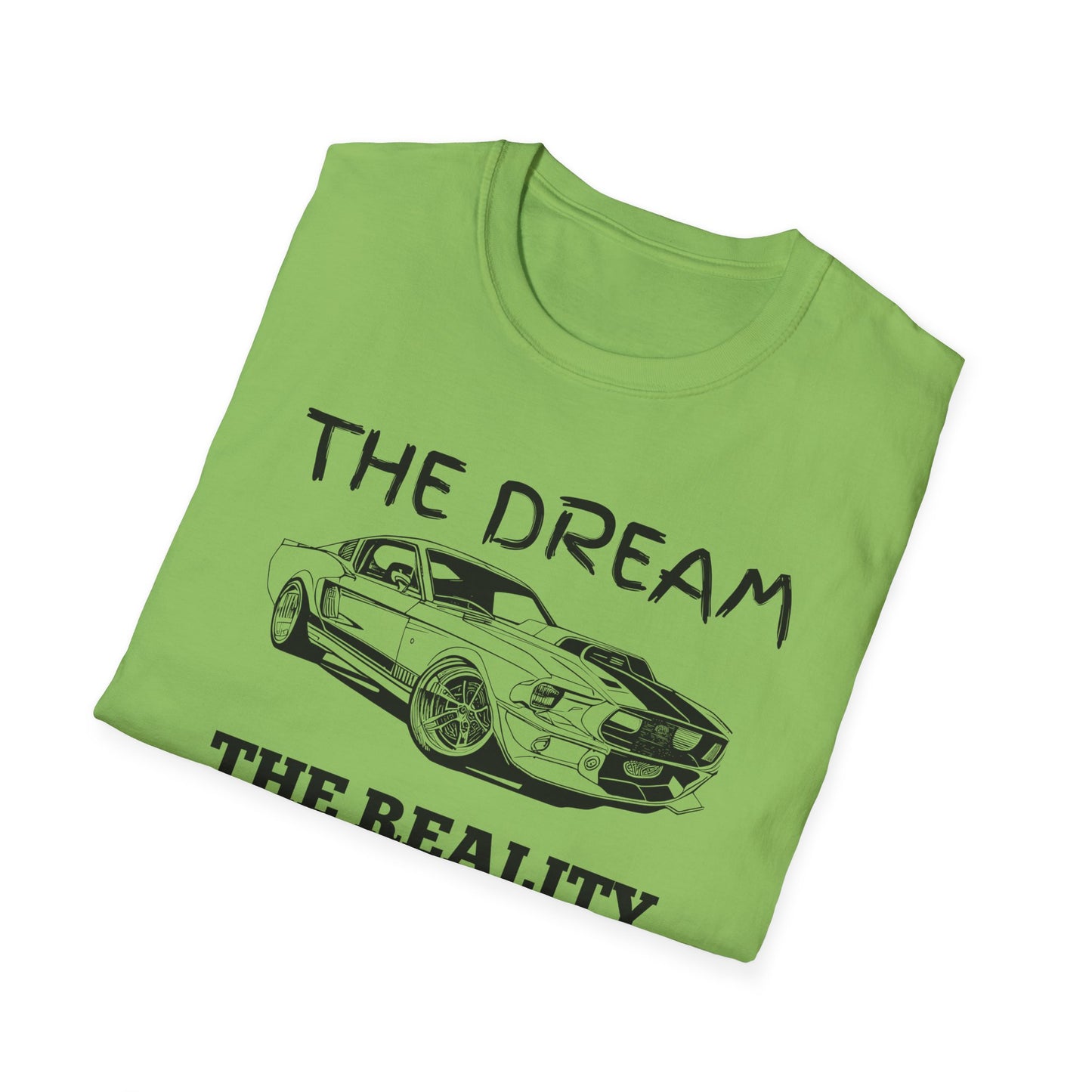 Sports Car Shirt, Dream vs Reality Tee, Unisex Graphic Tshirt, Lightweight Tee for Men and Women, Gift For Men, Cart Enthusiast Shirt