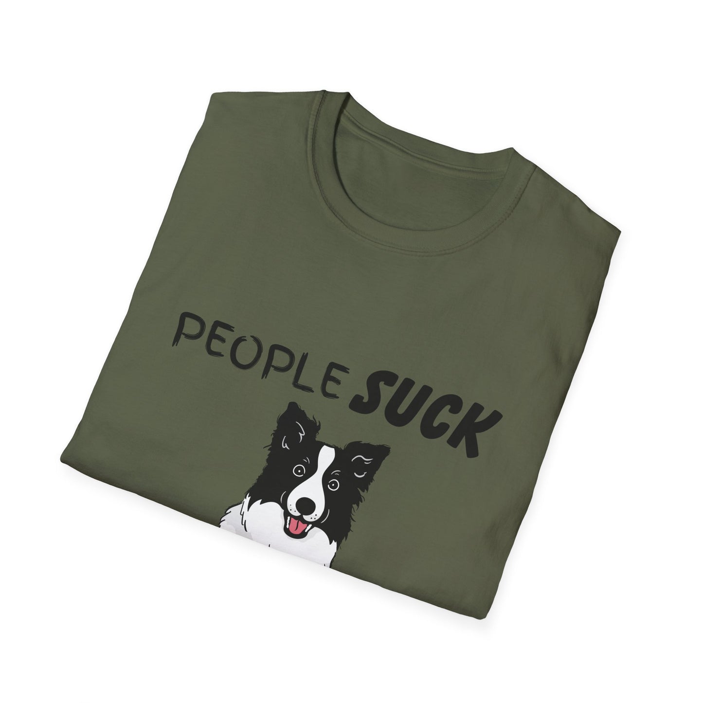 People Suck Border Collies Help T-Shirt, Sarcastic Dog Lover Tee, Animal Humor, Dog Rescue Shirt, Pet Owner Gift, Border Collie T-Shirt