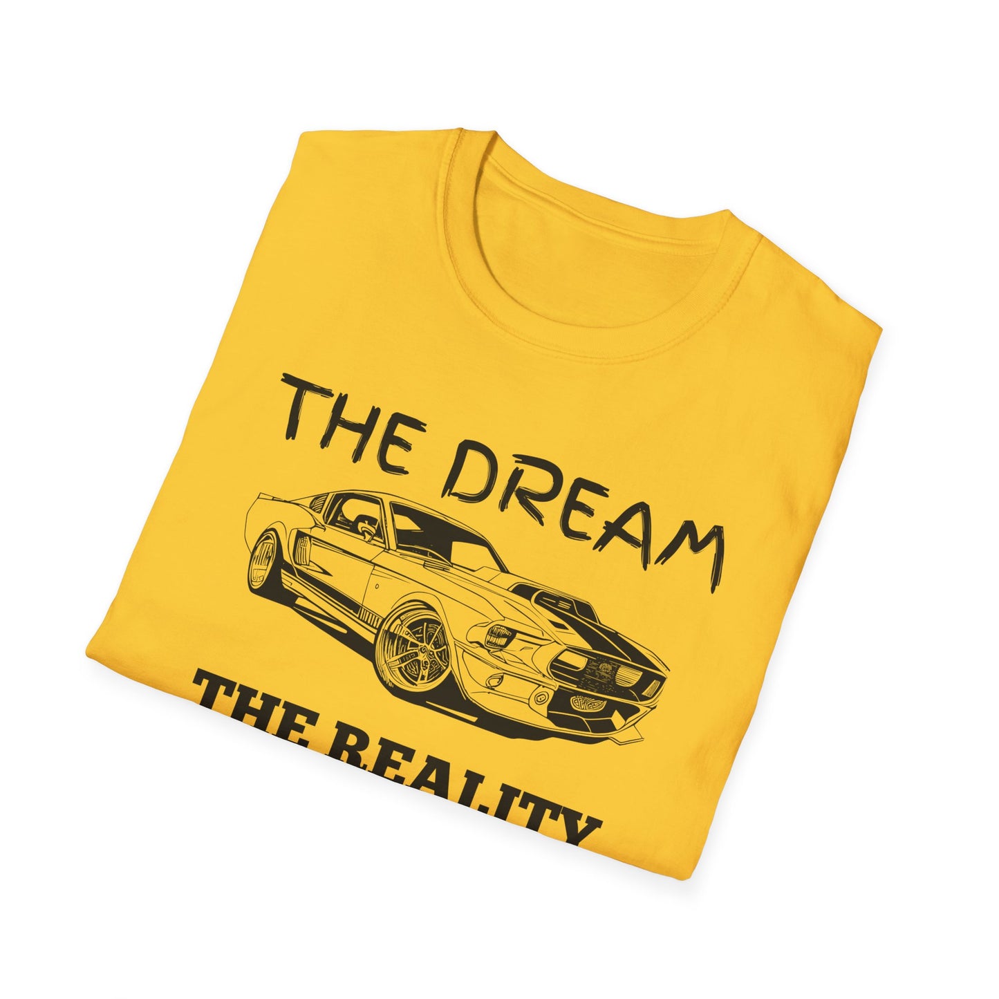 Sports Car Shirt, Dream vs Reality Tee, Unisex Graphic Tshirt, Lightweight Tee for Men and Women, Gift For Men, Cart Enthusiast Shirt