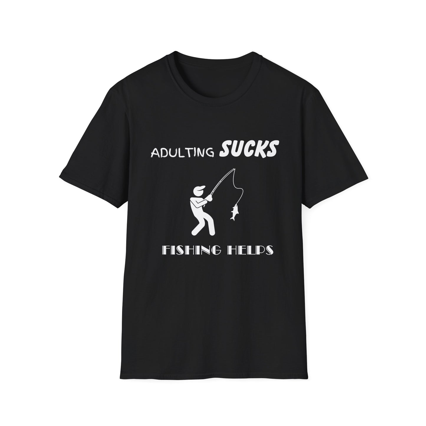 Adulting Sucks Fishing Helps T-Shirt