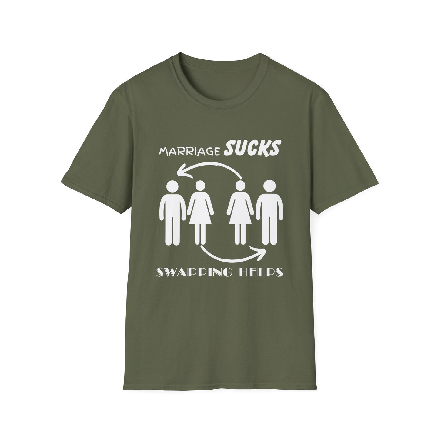 Marriage Sucks Swapping Helps Shirt, Adult Humor T-Shirt, Sarcastic Gift, Shirts for Adults, Swinging, Couple's Humor, Anniversary Gift