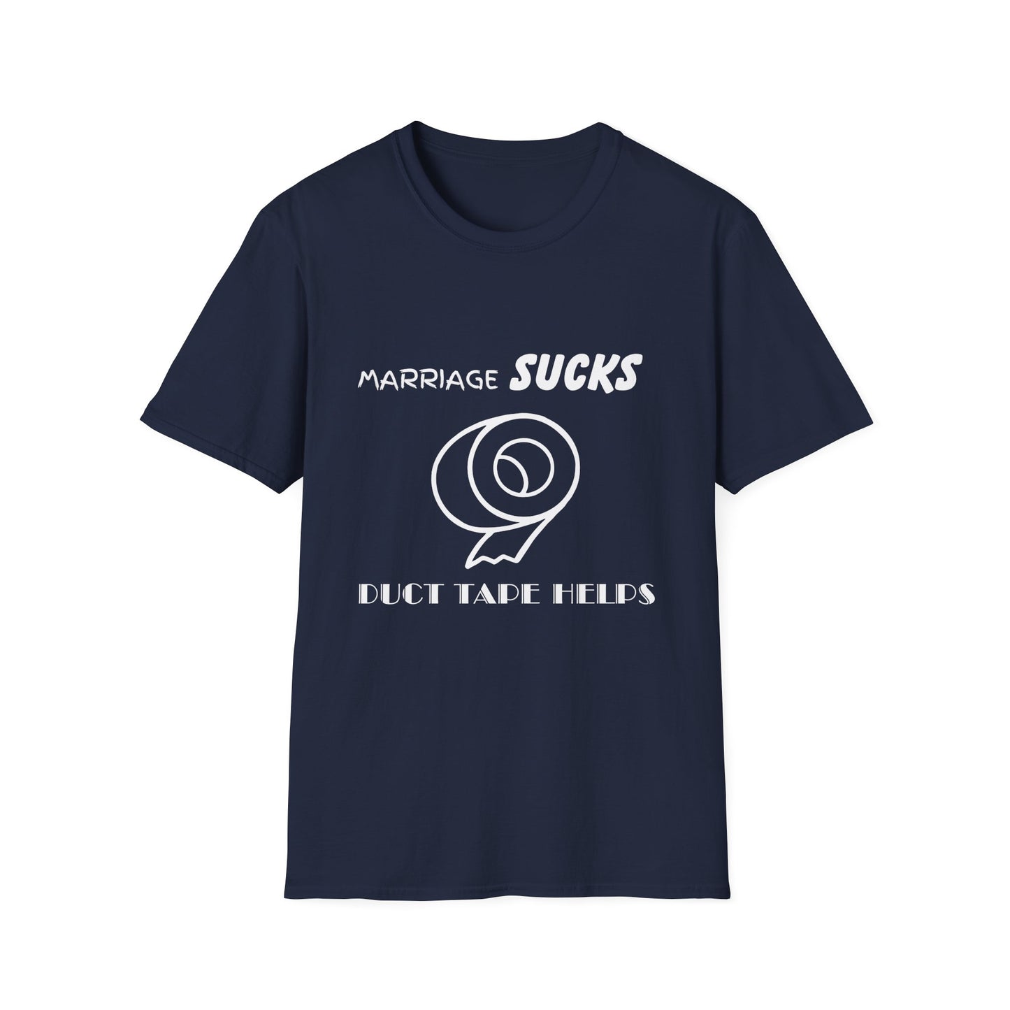 Marriage Sucks Duct Tape Helps T-Shirt, Humorous Relationship Tee, Gag Gift for Couples, Sarcastic Graphic Tee, Gifts For Men, Couples Humor