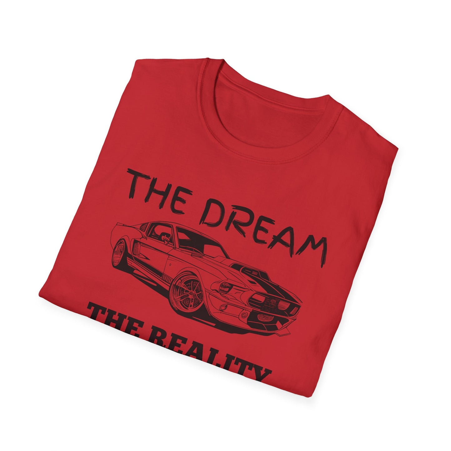 Sports Car Shirt, Dream vs Reality Tee, Unisex Graphic Tshirt, Lightweight Tee for Men and Women, Gift For Men, Cart Enthusiast Shirt