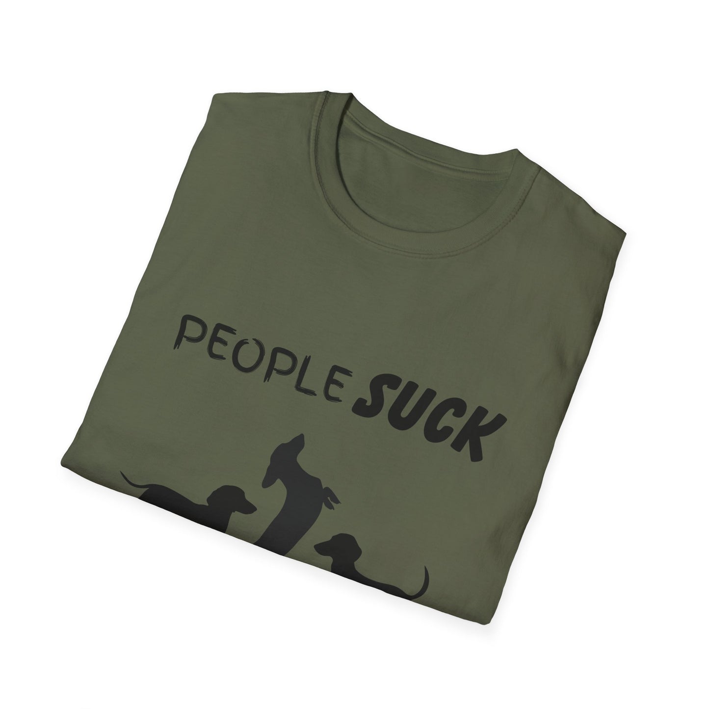 People Suck Dachshunds Help Unisex T-Shirt, Sarcastic Dog Lover Tee, Humorous Animal Graphic Top, Dog Rescue Shirt, Pet Owner Gift, Wiener