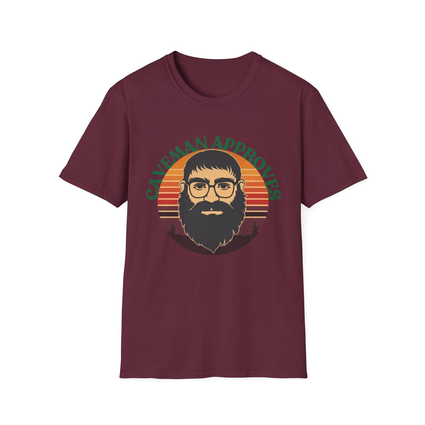 Caveman Approves T-Shirt, Funny Graphic Tee, Vintage Humor Shirt, Unisex Softstyle Tee, Sarcastic Caveman Shirt, Sophisticated Caveman