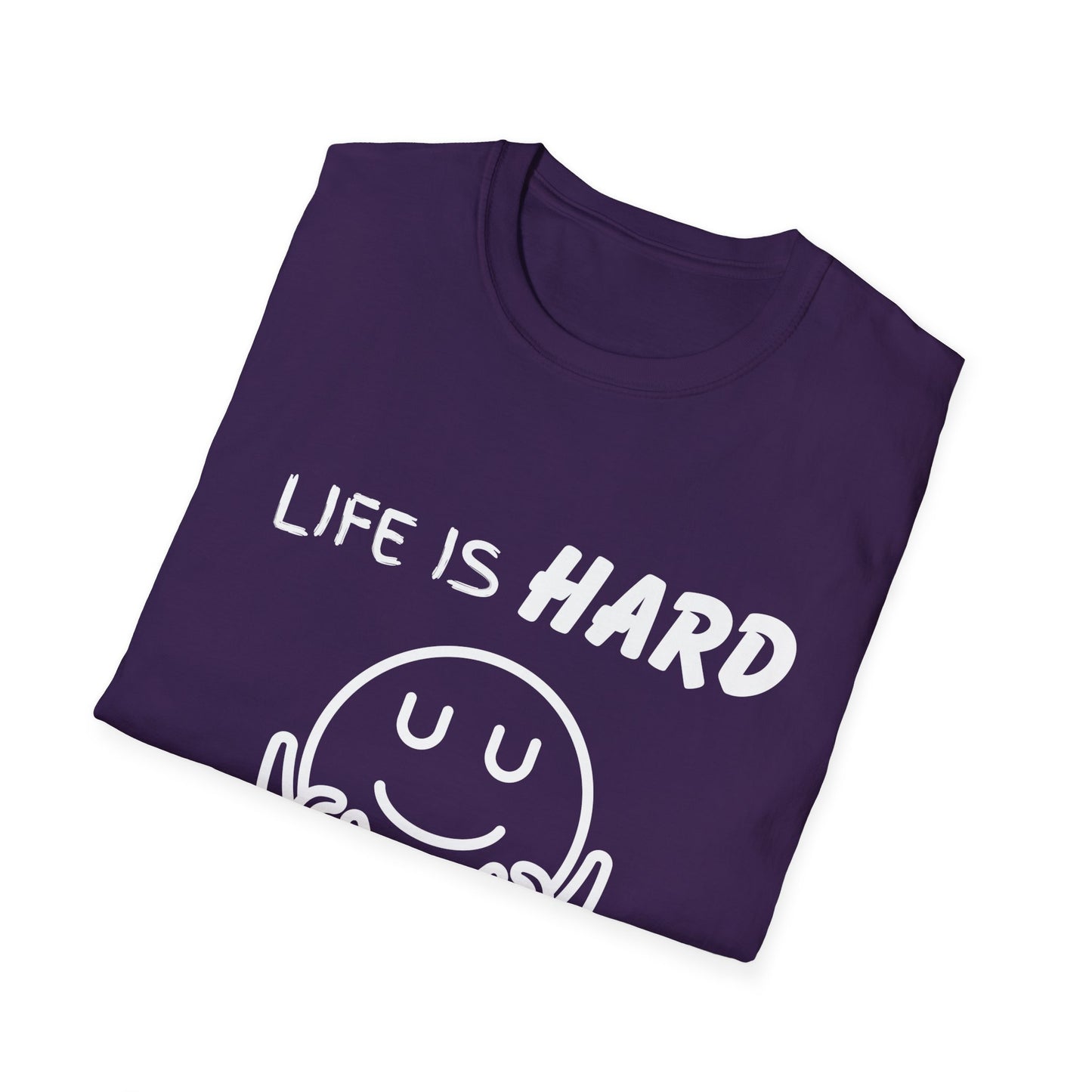 Life Is Hard Meditation Helps Unisex T-Shirt, Yoga Tee, Mindfulness Shirt, Stress Relief Top, Zen Clothing, Relaxation Apparel, Yogi Tee