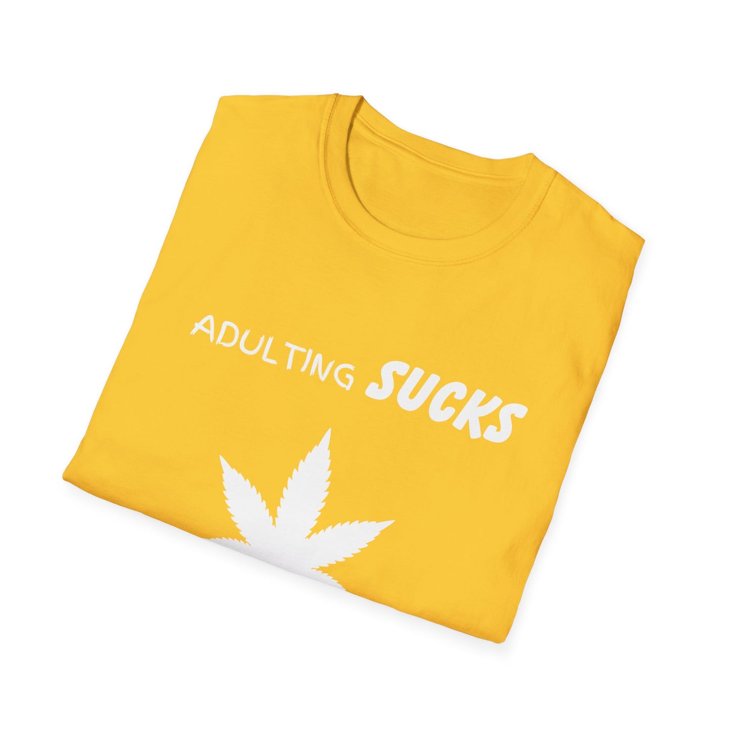 Adulting Sucks Weed Helps Shirt, Adult Humor T-Shirt, Sarcastic Gift, Hilarious Tee for Adults, Comedic Shirt for Stress Relief, Dope Shirt
