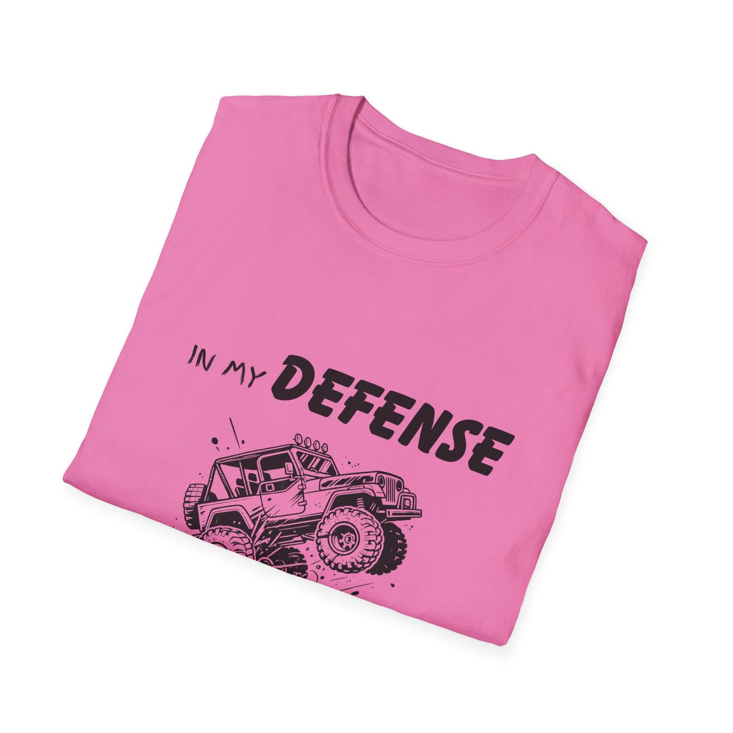 In My Defense I Was Left Supervised Style Unisex T-Shirt, Funny Graphic Tee, Vintage Inspired Top, Novelty T-Shirt, Humorous T-Shirt, Trucks