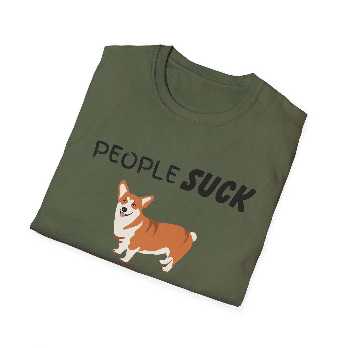 People Suck Corgis Help Unisex T-Shirt, Sarcastic Dog Lover Tee, Animal Humor, Dog Rescue Shirt, Pet Owner Gift, Corgi Shirt, Corgi Tee