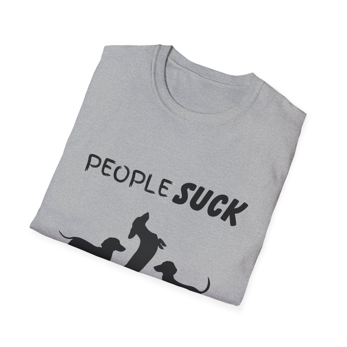 People Suck Dachshunds Help Unisex T-Shirt, Sarcastic Dog Lover Tee, Humorous Animal Graphic Top, Dog Rescue Shirt, Pet Owner Gift, Wiener
