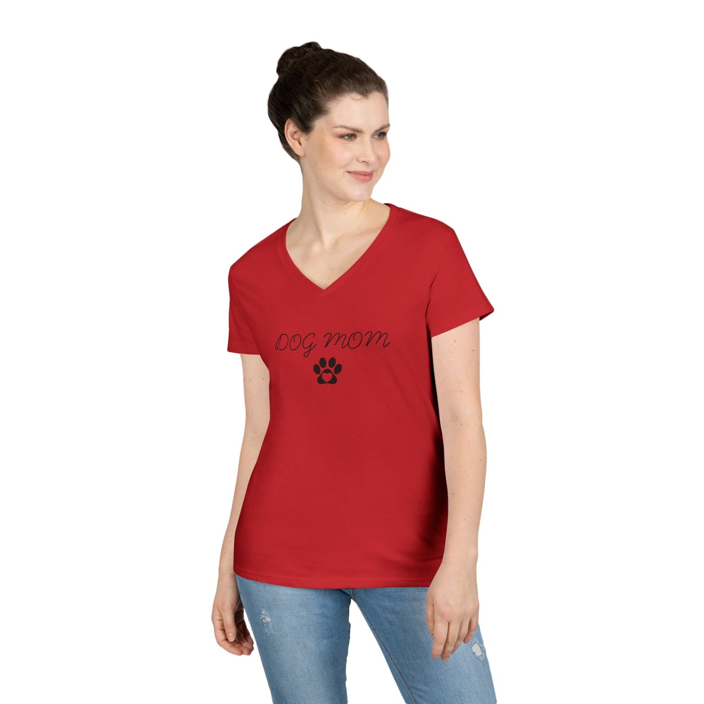Dog Mom V-Neck T-Shirt