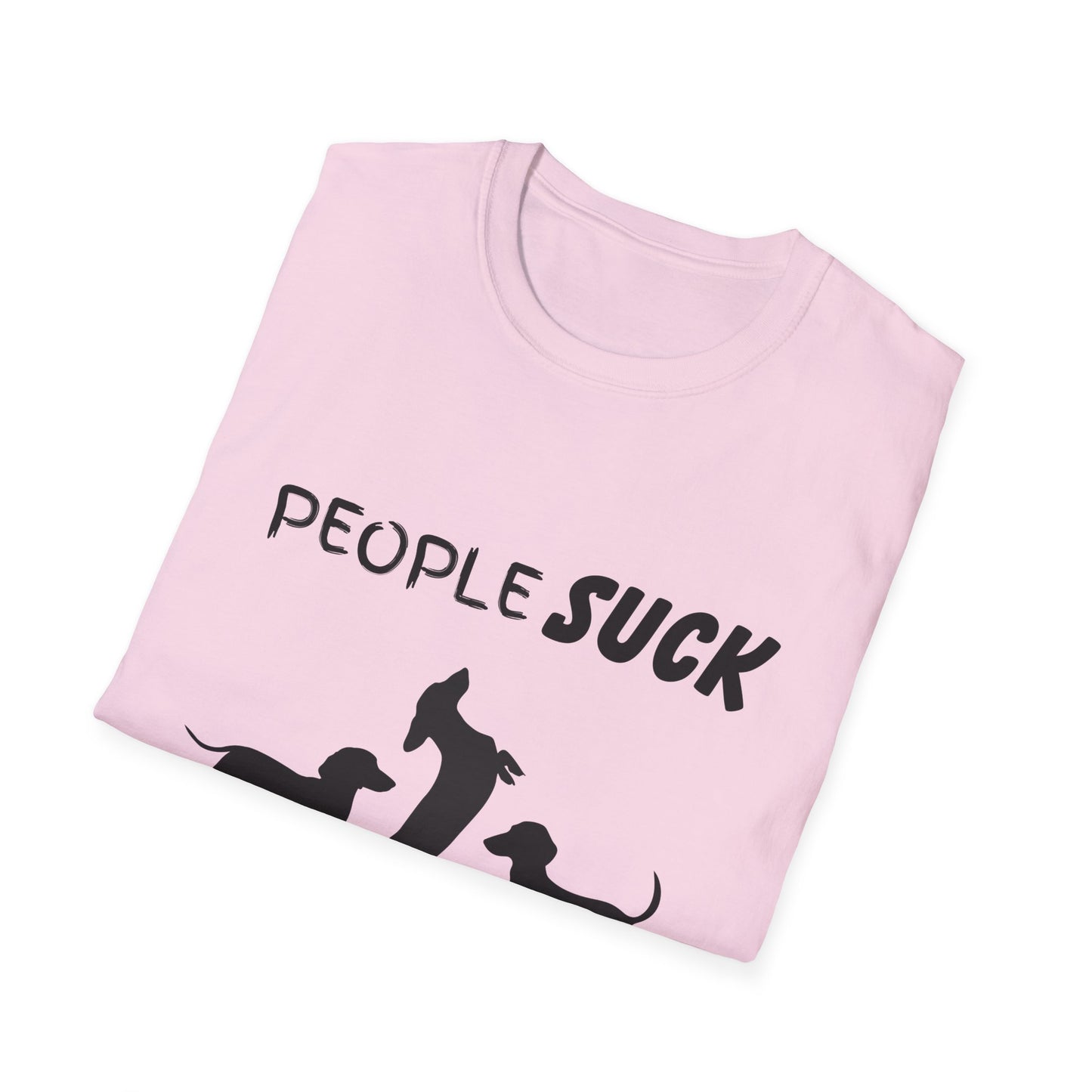People Suck Dachshunds Help Unisex T-Shirt, Sarcastic Dog Lover Tee, Humorous Animal Graphic Top, Dog Rescue Shirt, Pet Owner Gift, Wiener